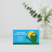 ガーデナー芝生の気にビジネスカードテンプレート 名刺 (スタンド正面)