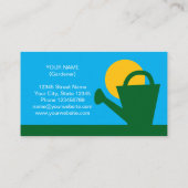 ガーデナー芝生の気にビジネスカードテンプレート 名刺 (裏面)