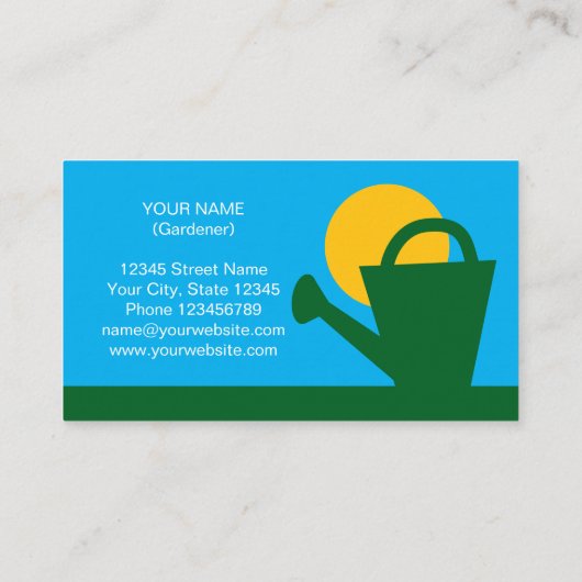 ガーデナー芝生の気にビジネスカードテンプレート 名刺 (裏面)