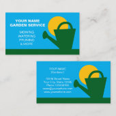 ガーデナー芝生の気にビジネスカードテンプレート 名刺 (正面/裏面)