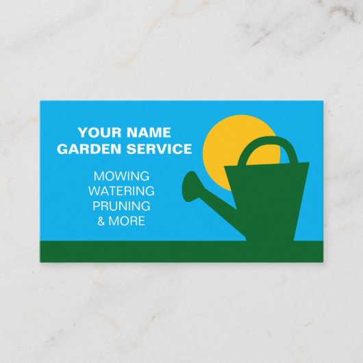 ガーデナー芝生の気にビジネスカードテンプレート 名刺 (正面)