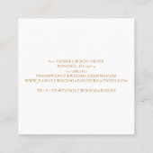 ガーデナー赤面ピンクフローラハニービー スクエア名刺 (裏面)