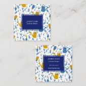 ガーデナー造園ガーデニングモダンカッコいい スクエア名刺 (正面/裏面)