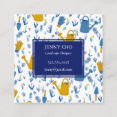 ガーデナー造園ガーデニングモダンカッコいい スクエア名刺 (裏面)