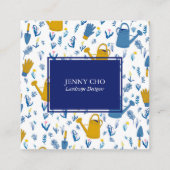 ガーデナー造園ガーデニングモダンカッコいい スクエア名刺 (正面)