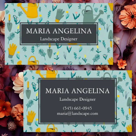 ガーデナー造園ガーデニングモダンカッコいい 名刺