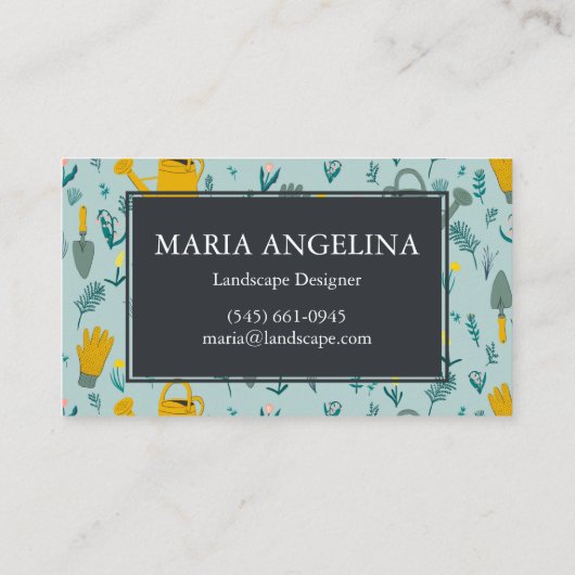 ガーデナー造園ガーデニングモダンカッコいい 名刺 (裏面)