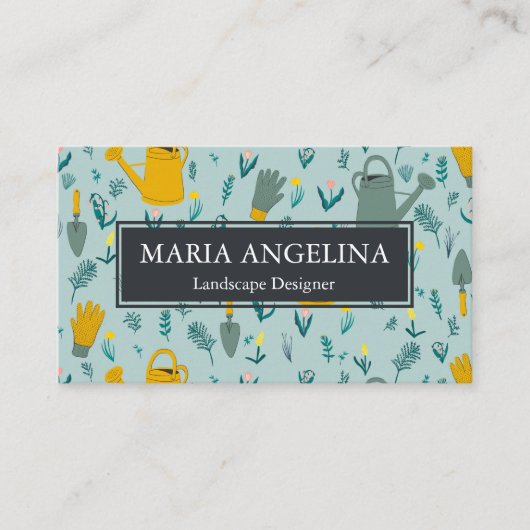 ガーデナー造園ガーデニングモダンカッコいい 名刺 (正面)