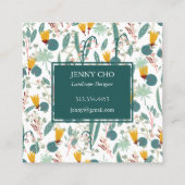 ガーデナー造園園芸植モダン物カッコいい スクエア名刺 (裏面)