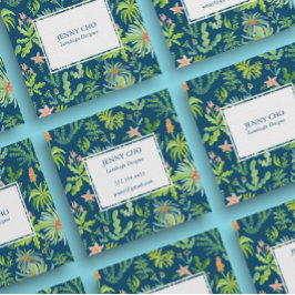 ガーデナー造園園芸植モダン物カッコいい スクエア名刺