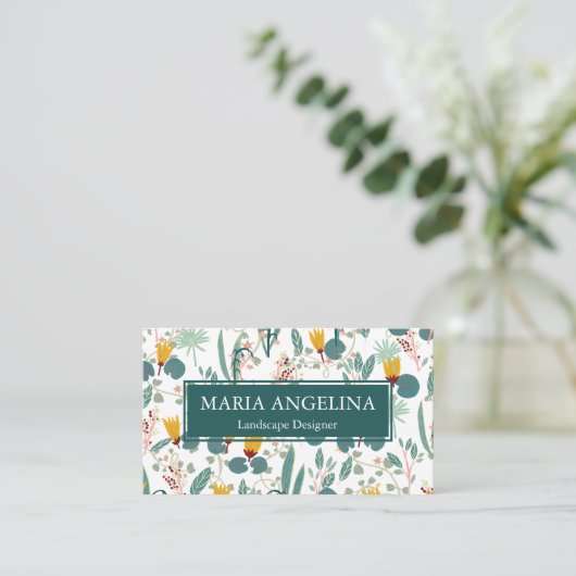 ガーデナー造園園芸植モダン物カッコいい 名刺 (スタンド正面)