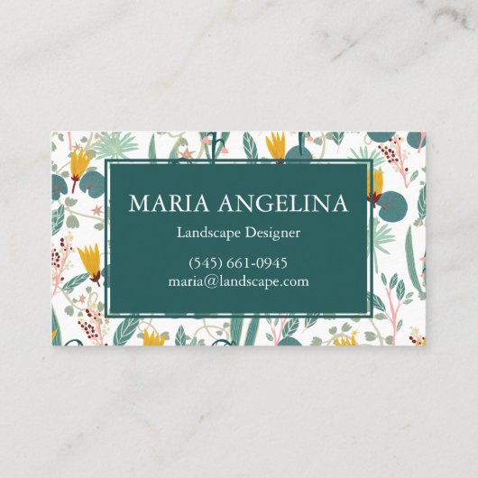 ガーデナー造園園芸植モダン物カッコいい 名刺 (裏面)