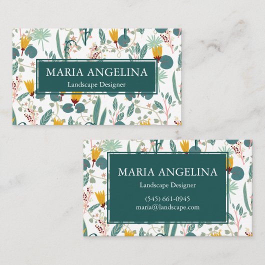 ガーデナー造園園芸植モダン物カッコいい 名刺 (正面/裏面)