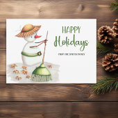 ガーデナー雪だるまハッピーホリデーズクリスマス シーズンカード