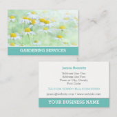 ガーデナー&ガーデニングサービスのコールカード。 名刺 (正面/裏面)