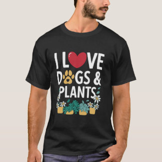 ガーデナー ガーデン 犬と植物が好き 園芸 Tシャツ