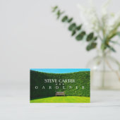 ガーデナー、フローリスト地紙グリーンプラ気にント 名刺 (スタンド正面)