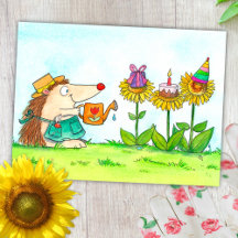 ガーデナー 誕生日ポストカード