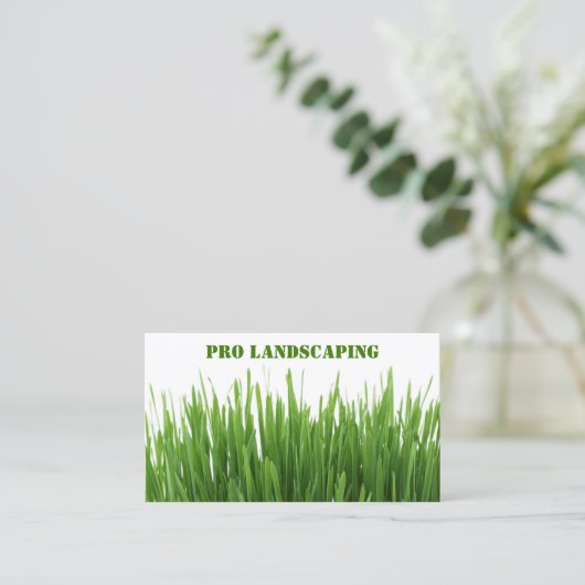 ガーデナー/造園グラス、フォトビジネスカード 名刺 (スタンド正面)