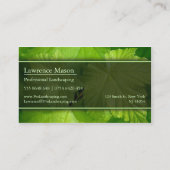 ガーデナー/造園リーフ、フォト名刺 名刺 (裏面)