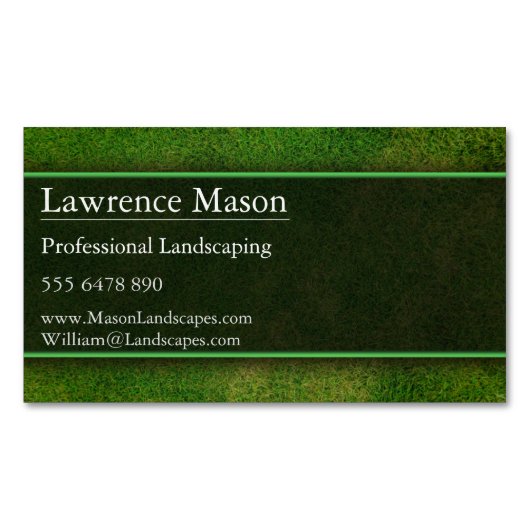 ガーデナー/造園磁気名刺 マグネット名刺 (正面)