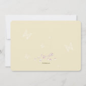 ガーデニアと蝶の写真の聖体拝領カード 招待状 (裏面)