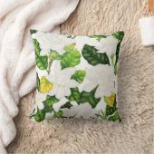 ガーデニアの水彩 クッション (ブランケット)