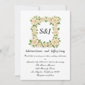 ガーデニアフローラモノグラム結婚ズ 招待状 (正面)