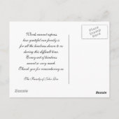 ガーデニア悔やみや弔慰サンキューハガキ ポストカード (裏面)