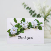 ガーデニア花悔やみや弔慰サンキューフラットカード サンキューカード (スタンド正面)