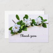 ガーデニア花悔やみや弔慰サンキューフラットカード サンキューカード (正面/裏面)