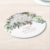 ガーデニア/スナップドラゴンパープル紙コースター ラウンドペーパーコースター (アングル)