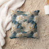 ガーデニエレガントア花柄 クッション (ブランケット)