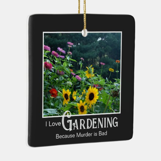 ガーデニングおもしろいことわざフローラガーデン《植物》百日草デイジー セラミックオーナメント (右)