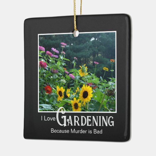 ガーデニングおもしろいことわざフローラガーデン《植物》百日草デイジー セラミックオーナメント (左)