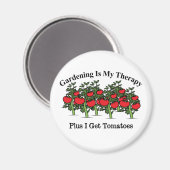 ガーデニングおもしろいは私のセラピー マグネット (正面/裏面)