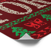 ガーデニングおもしろいクリスマス引用文醜いセーター ポスター (角)