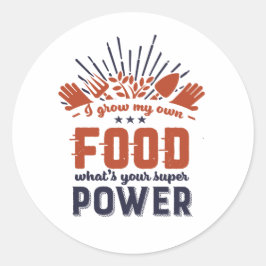 ガーデニングおもしろい引用文ガーデナー自分の食べ物を育てる ラウンドシール