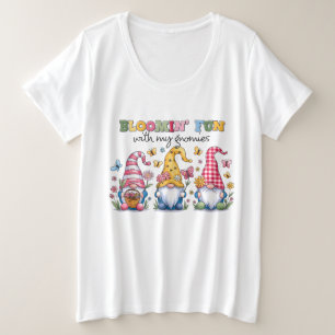 ガーデニングおもしろい格言ワードアート プラスサイズTシャツ