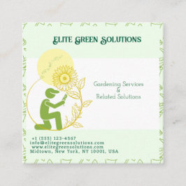 ガーデニングおよび造園ソリューションの名刺 スクエア名刺