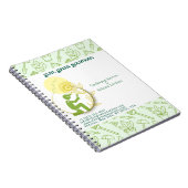 ガーデニングおよび造園ソリューションの名刺 ノートブック (右側)