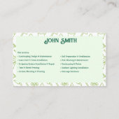 ガーデニングおよび造園ソリューションの名刺 名刺 (裏面)