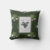 ガーデニングかわいい緑の植物ママ引用文ガーデナーギフト クッション (正面)