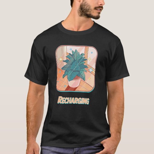 ガーデニングでリフレッシュする植物 Tシャツ (正面)