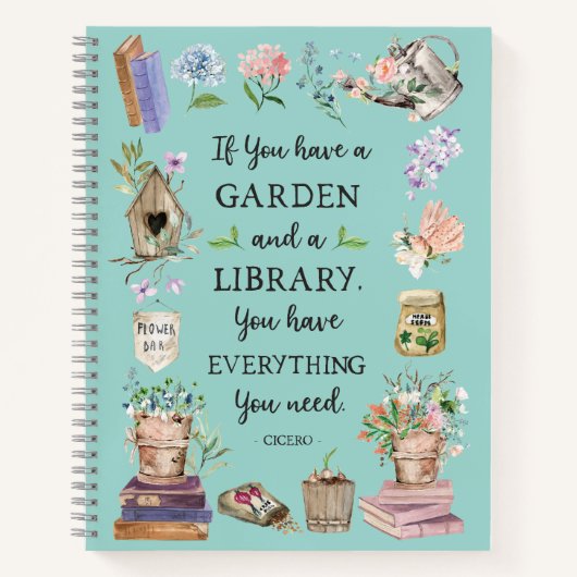 ガーデニングとライブラリ引用文フローラグレーデン ノートブック (正面)