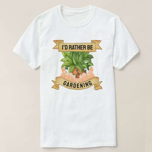 ガーデニングに夢中 Tシャツ (デザイン正面)