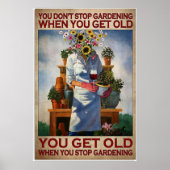 ガーデニングのストップヴィンテージは年を取る ポスター (正面)