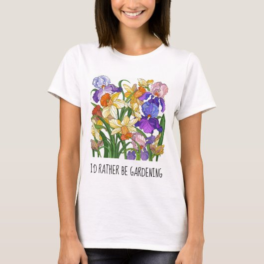 ガーデニングの方がかわいらし好きだ Tシャツ (正面)