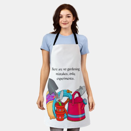ガーデニングの間違いはなく、実験だけだ エプロン (着用した状態)