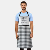 ガーデニングはセラピーおもしろいガーデナーより安い エプロン (着用した状態)